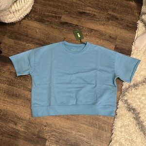 DAILY DRILLS XS/S CROPPED SLEEVE CREW color Malibu